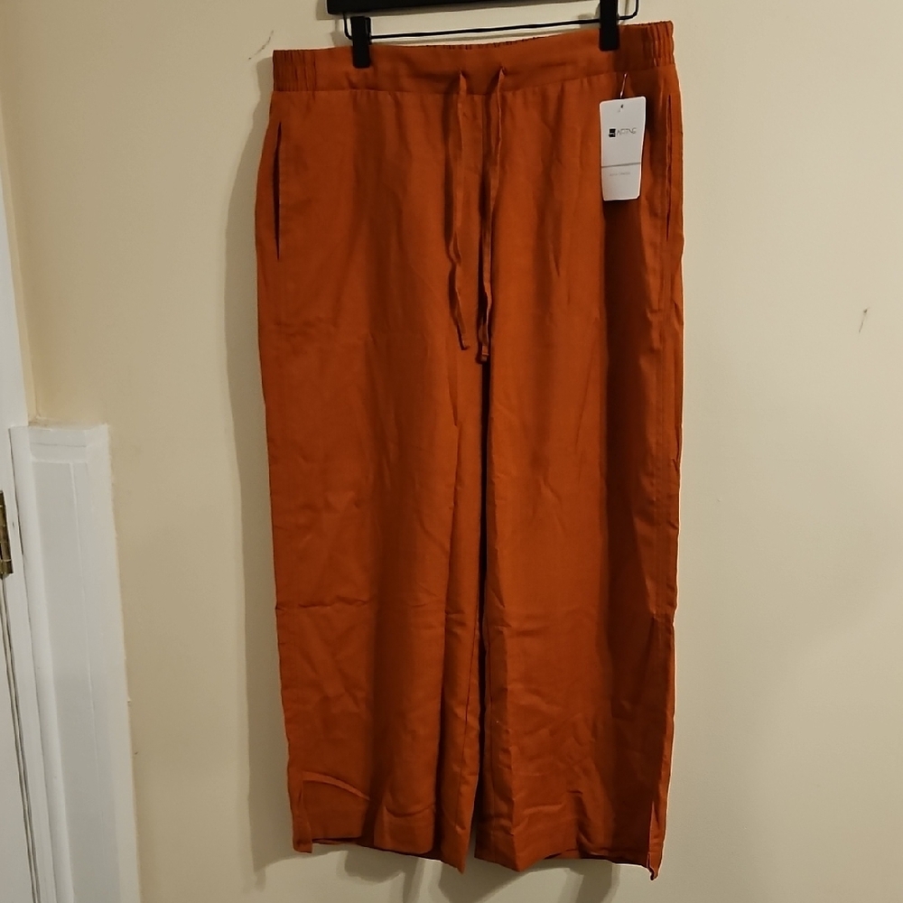 Aafitne Burnt Orange Wide Leg Pants. NWT